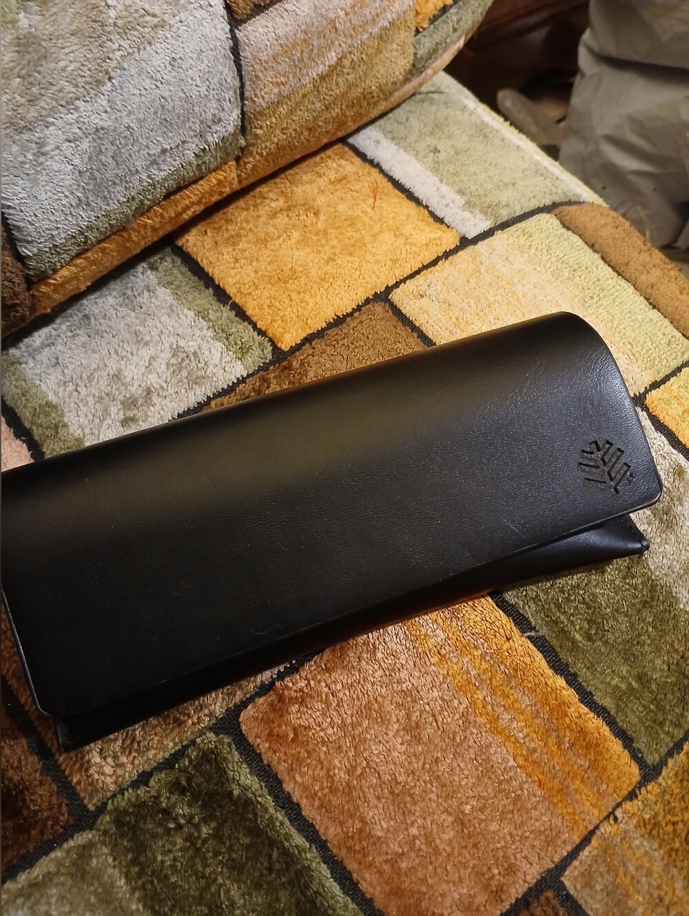 Men's Black Leather Eyewear Case